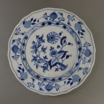 A Meissen blue and white plate. 24 cm diameter.