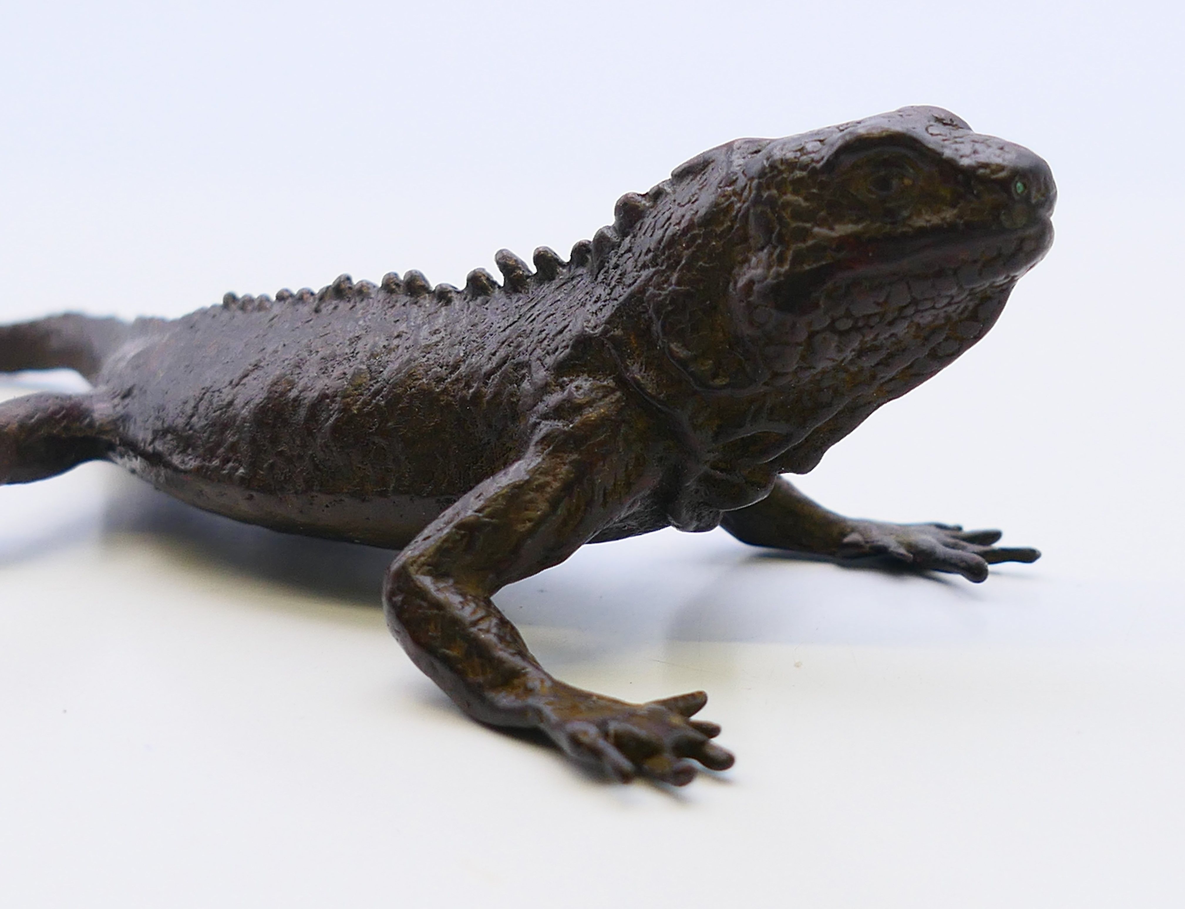 A bronze model of a lizard. 15 cm long. - Image 3 of 4
