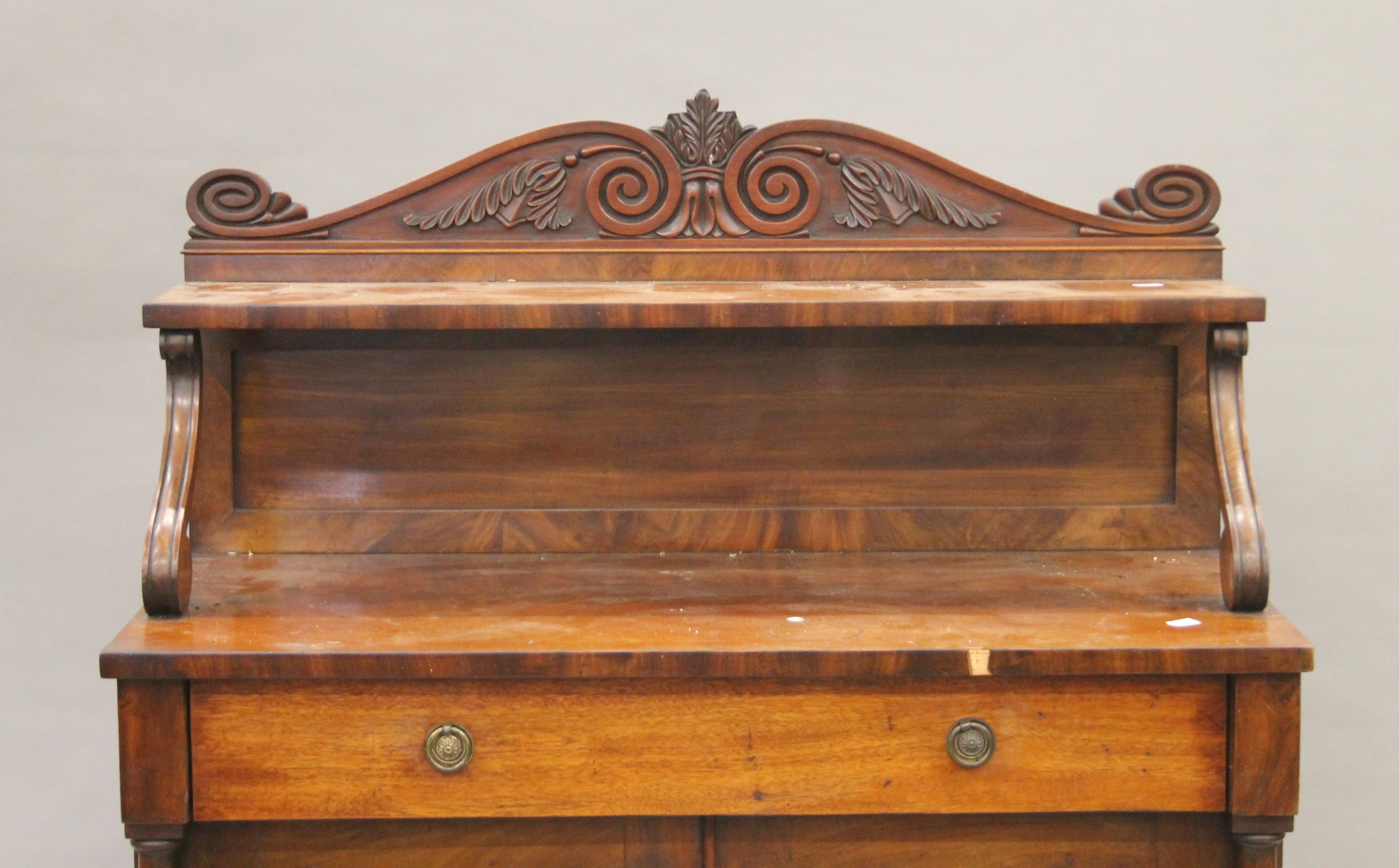 A 19th century mahogany chiffonier. 91.5 cm wide. - Image 2 of 7