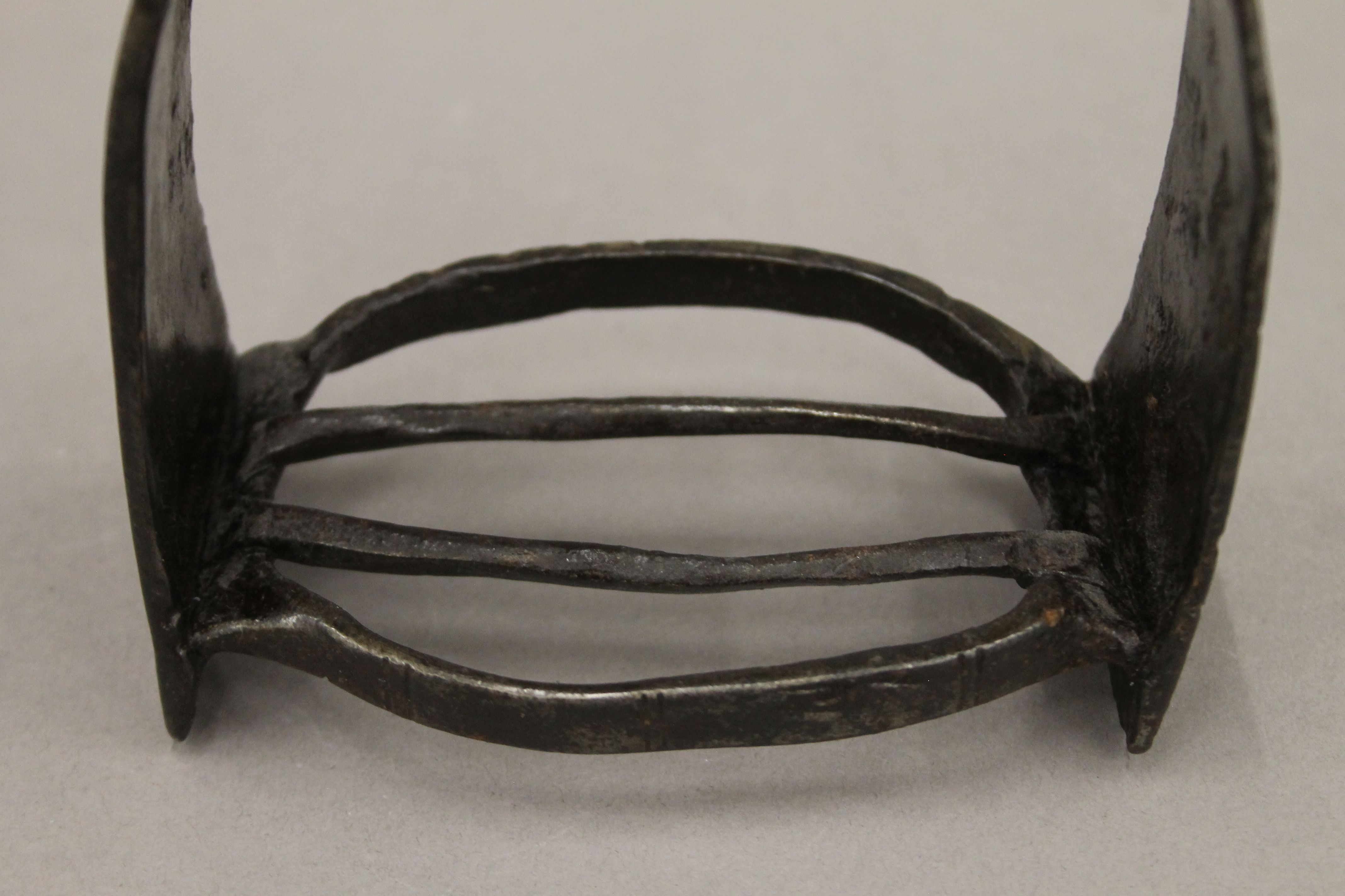 Two antique stirrups. The largest 16 cm high. - Image 4 of 9