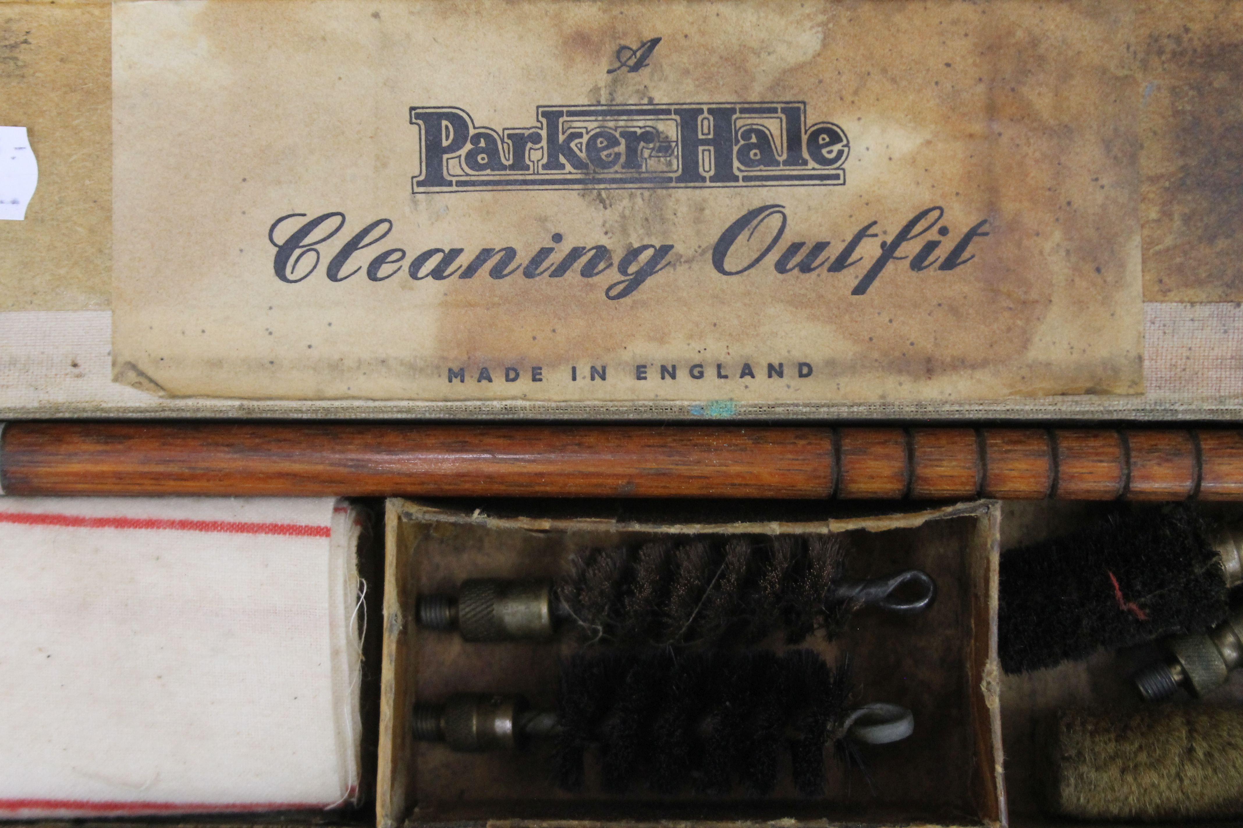 A boxed gun-cleaning outfit in a Parker-Hale box, a folding rule etc. The box 32 cm long. - Image 4 of 10