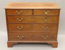 A 19th century mahogany chest of drawers. 109 cm wide.