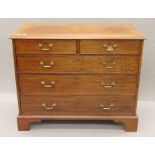 A 19th century mahogany chest of drawers. 109 cm wide.