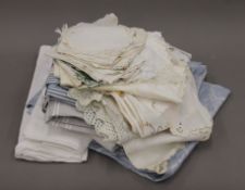 A quantity of linen.