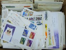 A box of stamps First day covers.