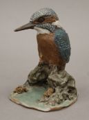 ROSEMARIE COOKE, Kingfisher, pottery sculpture. 14 cm high.