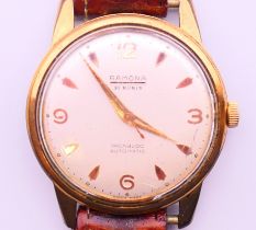 A 1960s Ramona 30 Rubis Incabloc gentleman's wristwatch. 3.5 cm diameter.