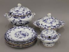 A 19th century blue and white part dinner service.