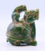 A jade dog-of-fo. 6 cm high.