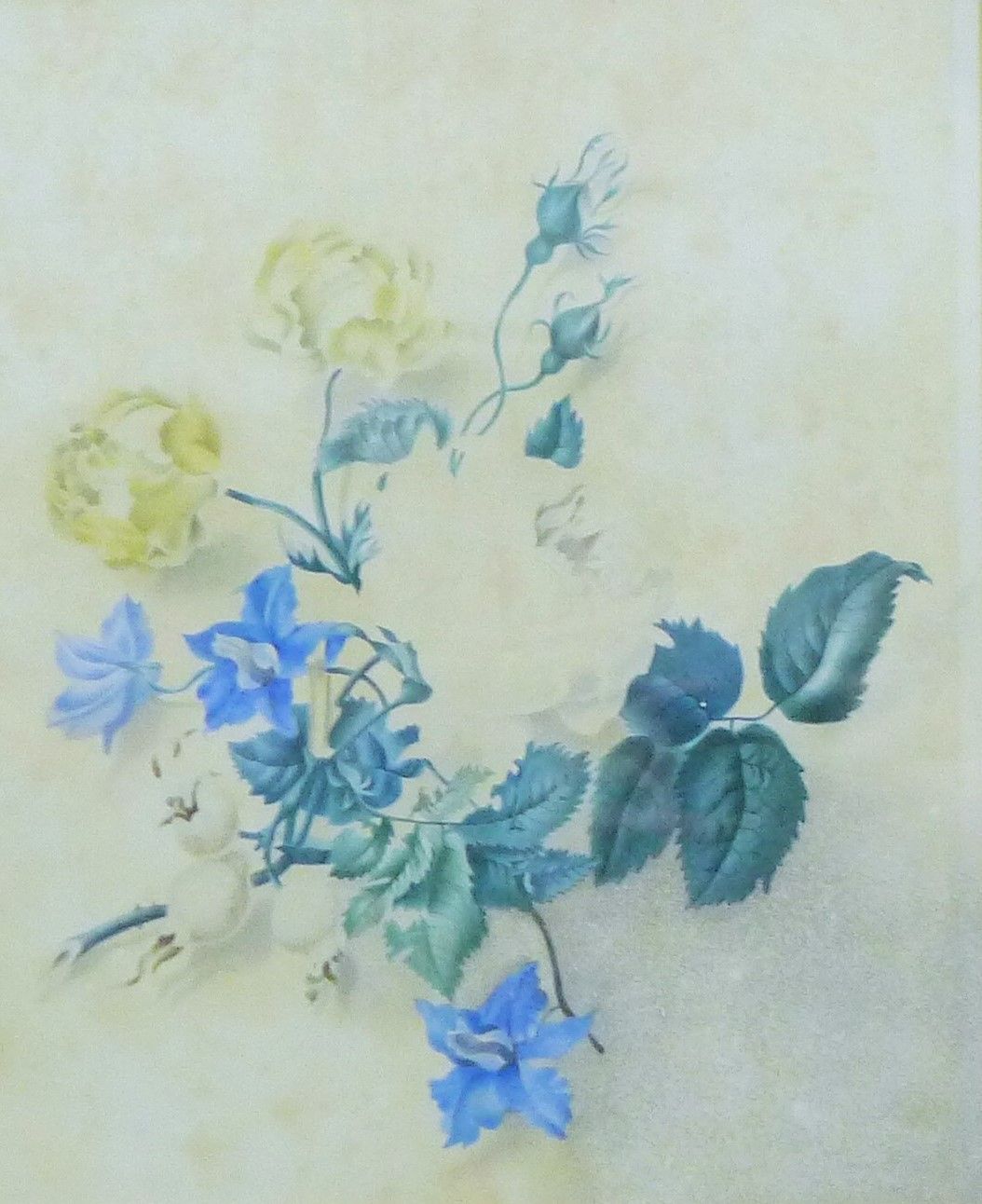 A pair of Victorian floral watercolours, each framed and glazed. 41.5 x 47 cm overall. - Image 3 of 4