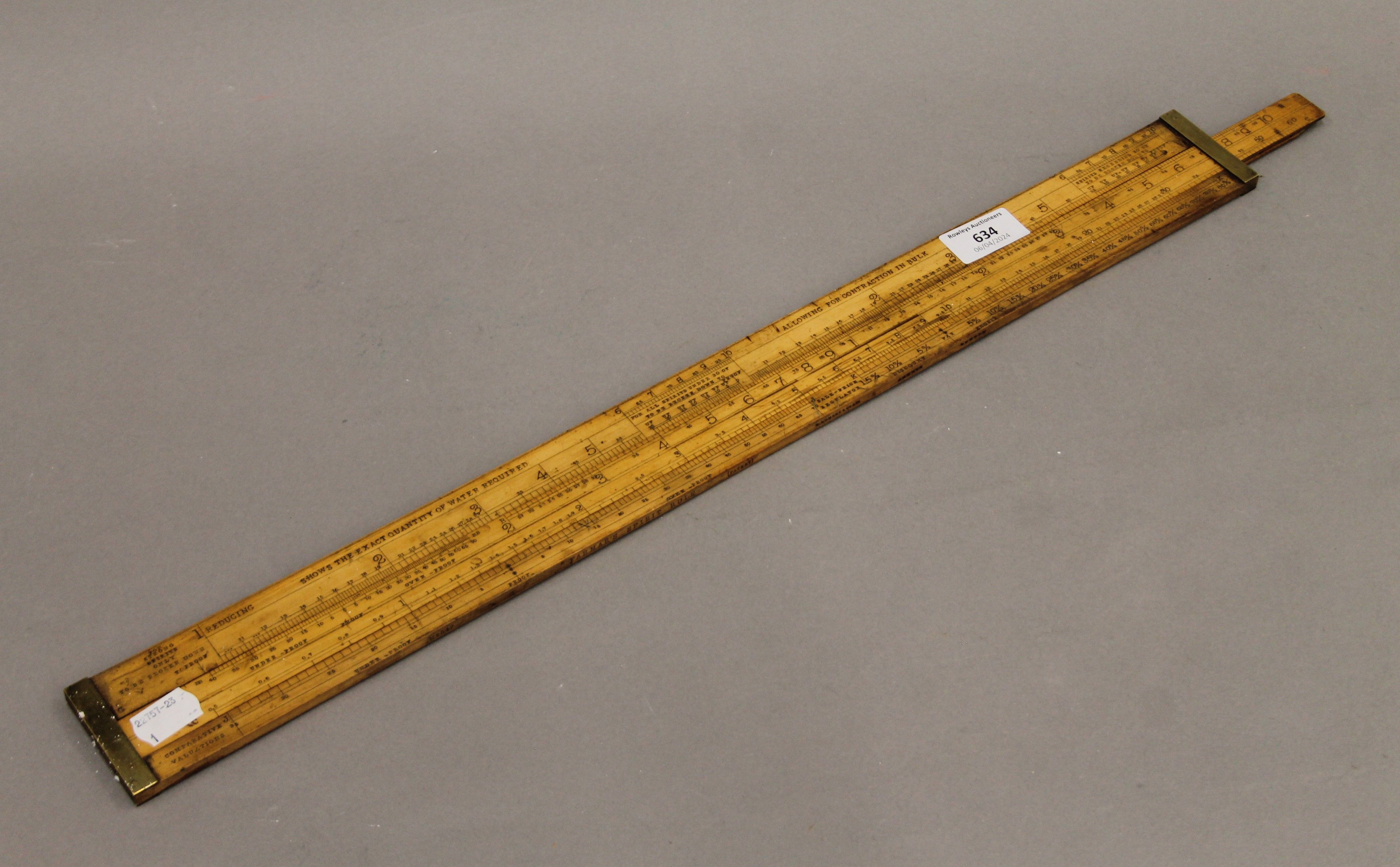 Two Victorian brass mounted boxwood slide rules, one marked Dring & Fage Makers, 56 Stamford St, - Image 2 of 9