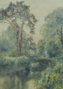 HENRY YEEND KING RBA (1855-1924) British, Silent Water, watercolour, framed and glazed. 24.5 x 35.