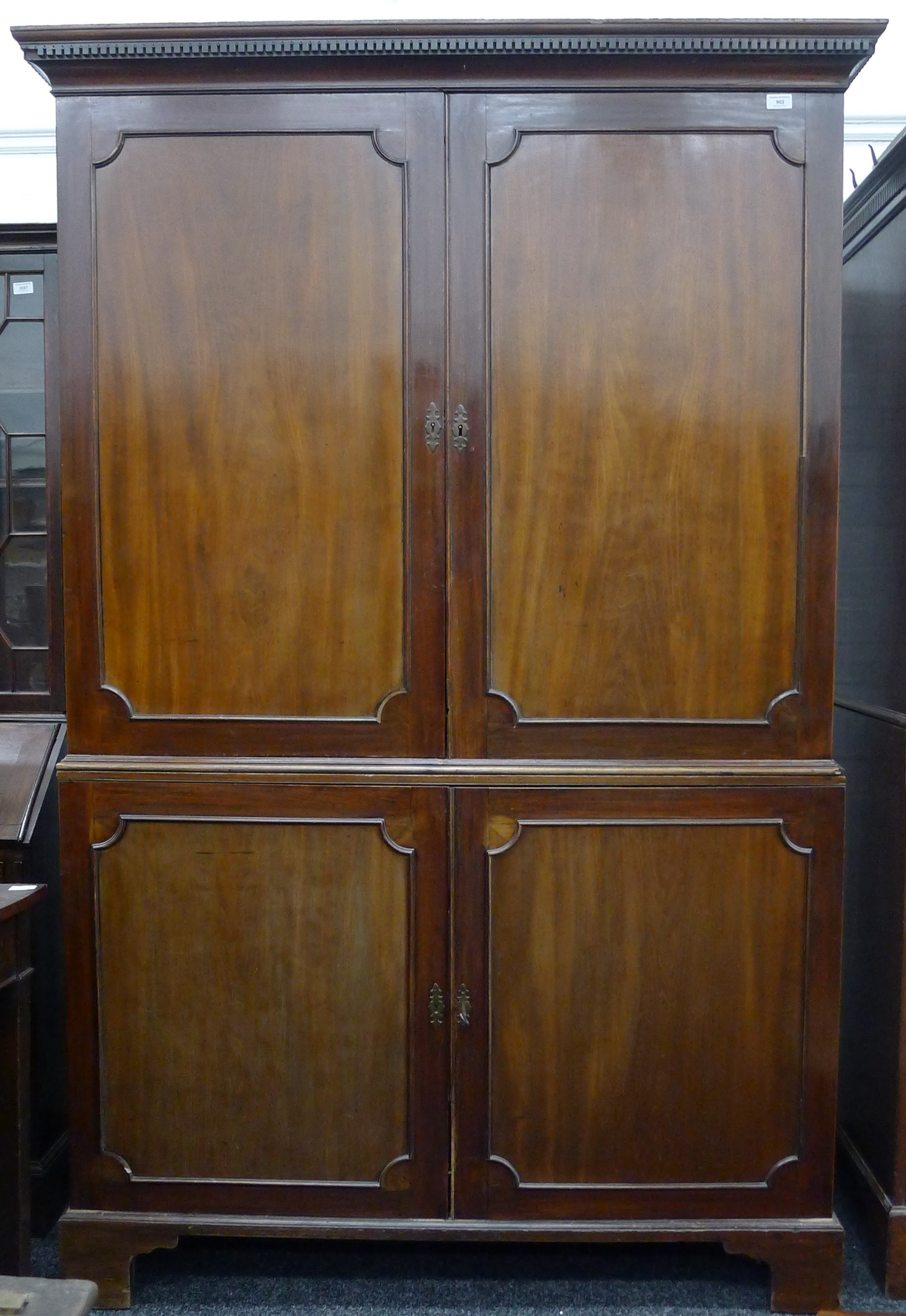 A Victorian mahogany linen press. 131 cm wide x 202 cm high.