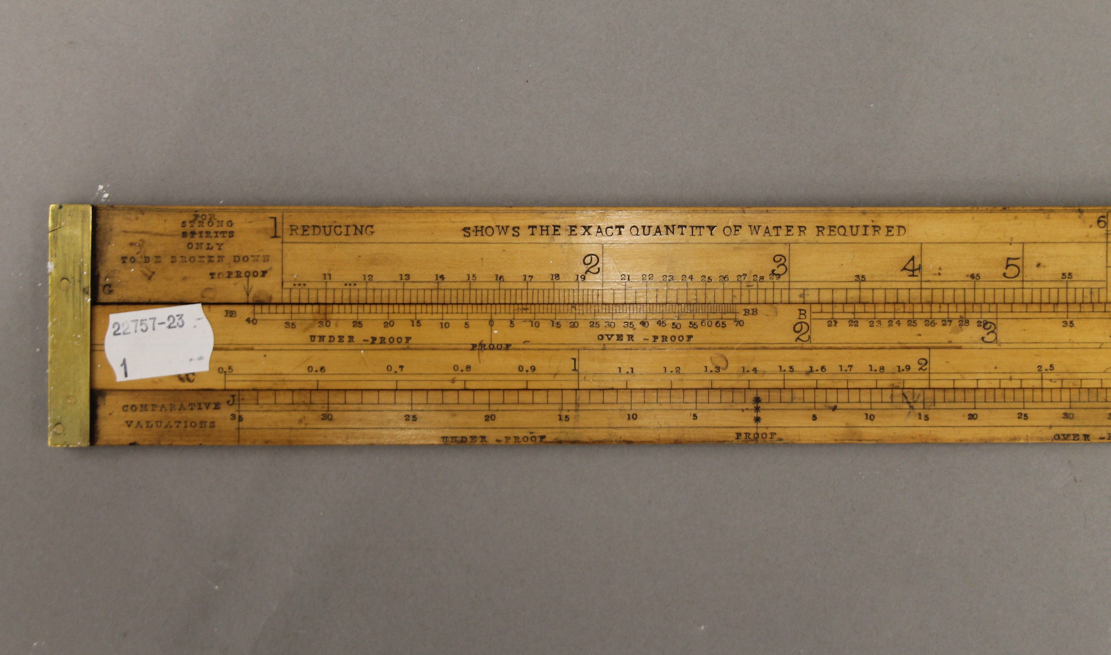 Two Victorian brass mounted boxwood slide rules, one marked Dring & Fage Makers, 56 Stamford St, - Image 3 of 9