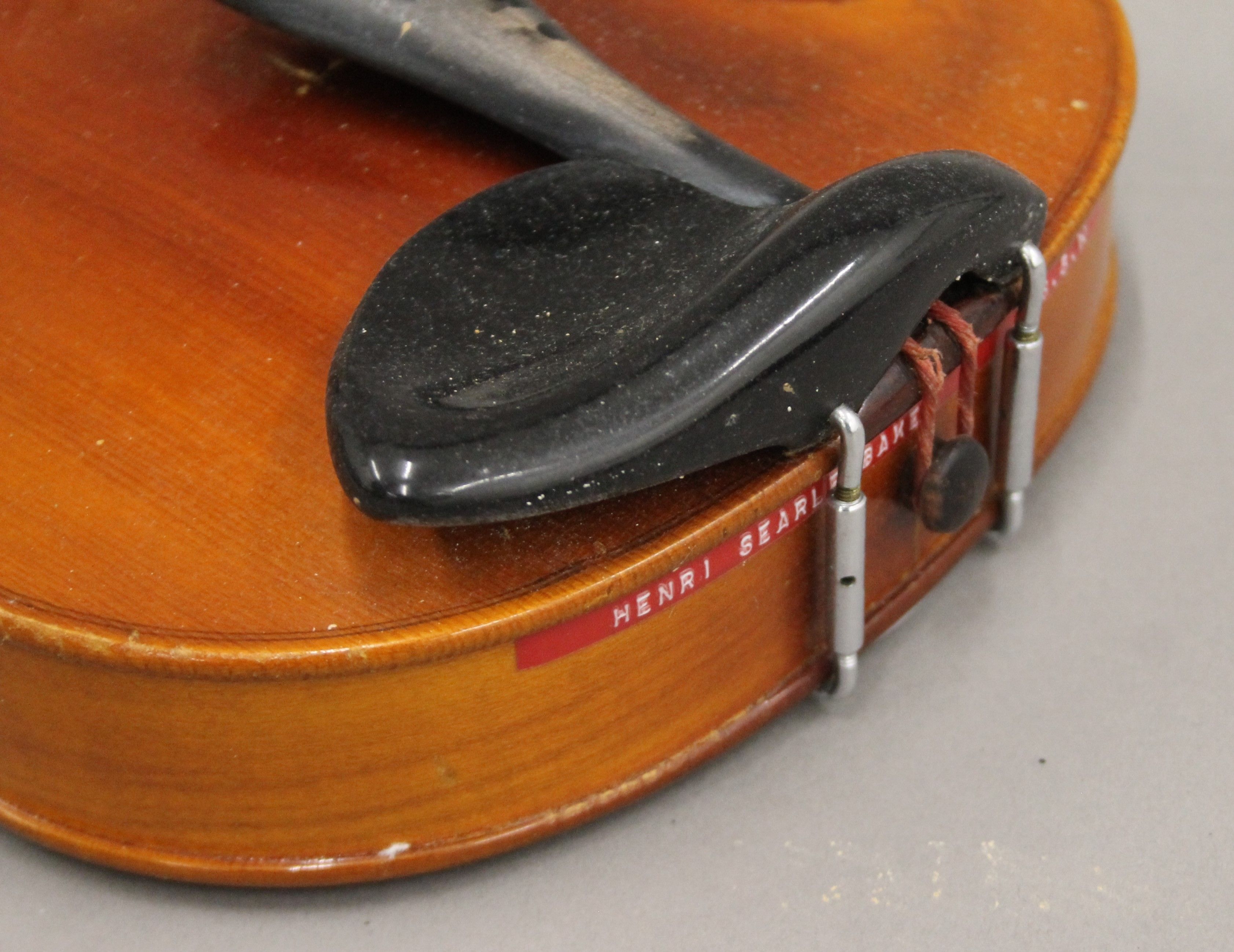 A cased violin and bow. The former 58 cm long. - Image 6 of 10