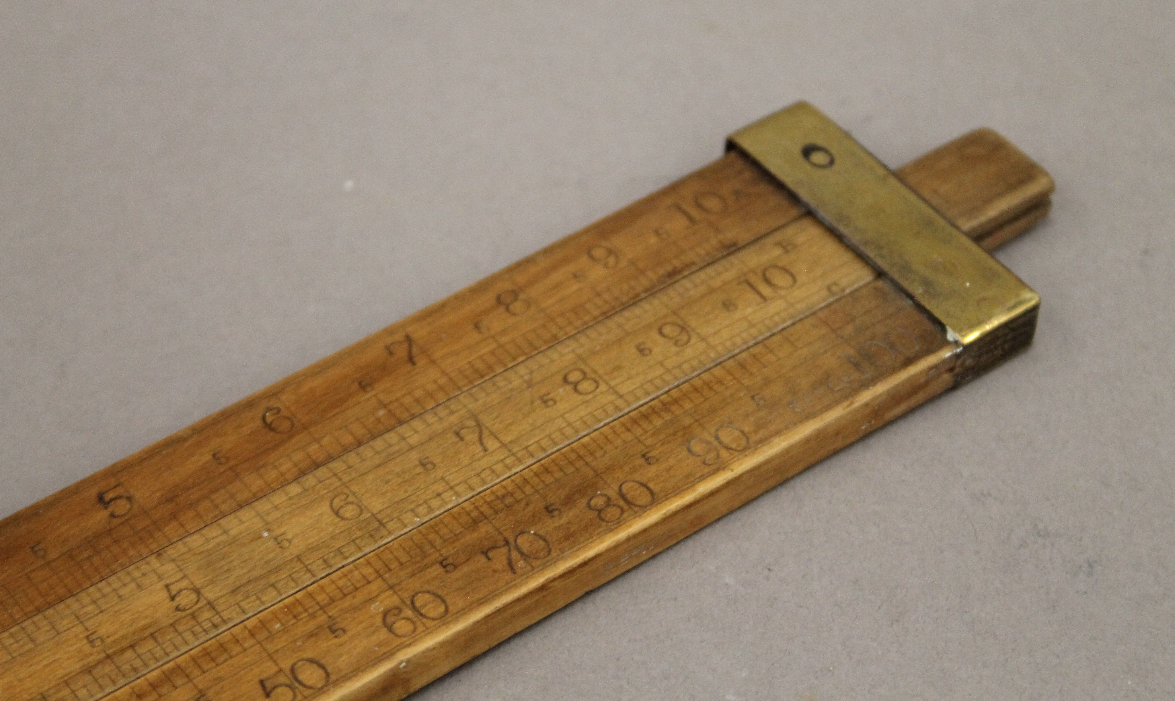 Two Victorian brass mounted boxwood slide rules, one marked Dring & Fage Makers, 56 Stamford St, - Image 8 of 9