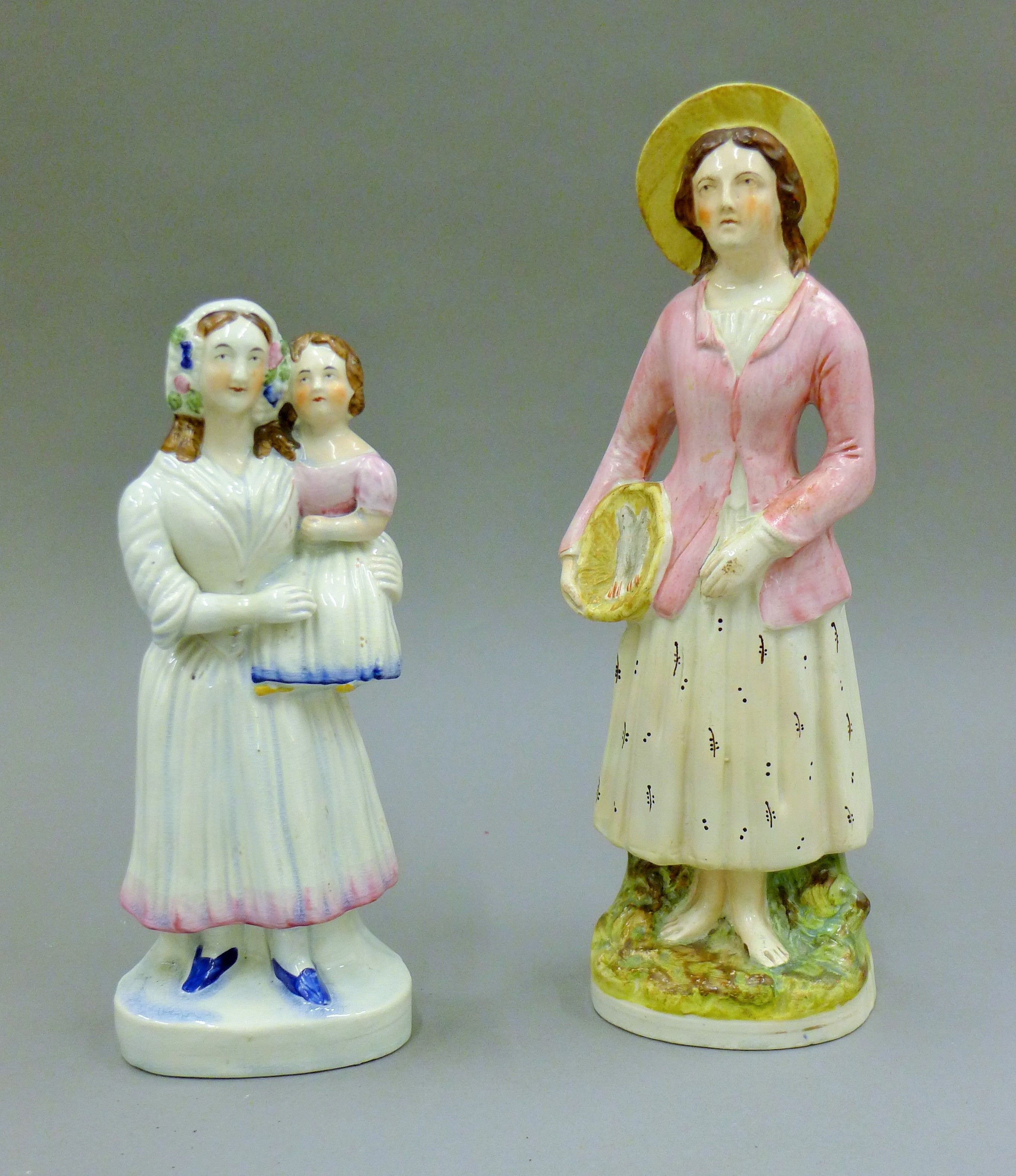 Two 19th century Staffordshire figures. The largest 28.5 cm high.