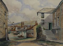 VAN GILL, St Ives, Cornwall, watercolour, framed and glazed. 50 cm x 35.5 cm.