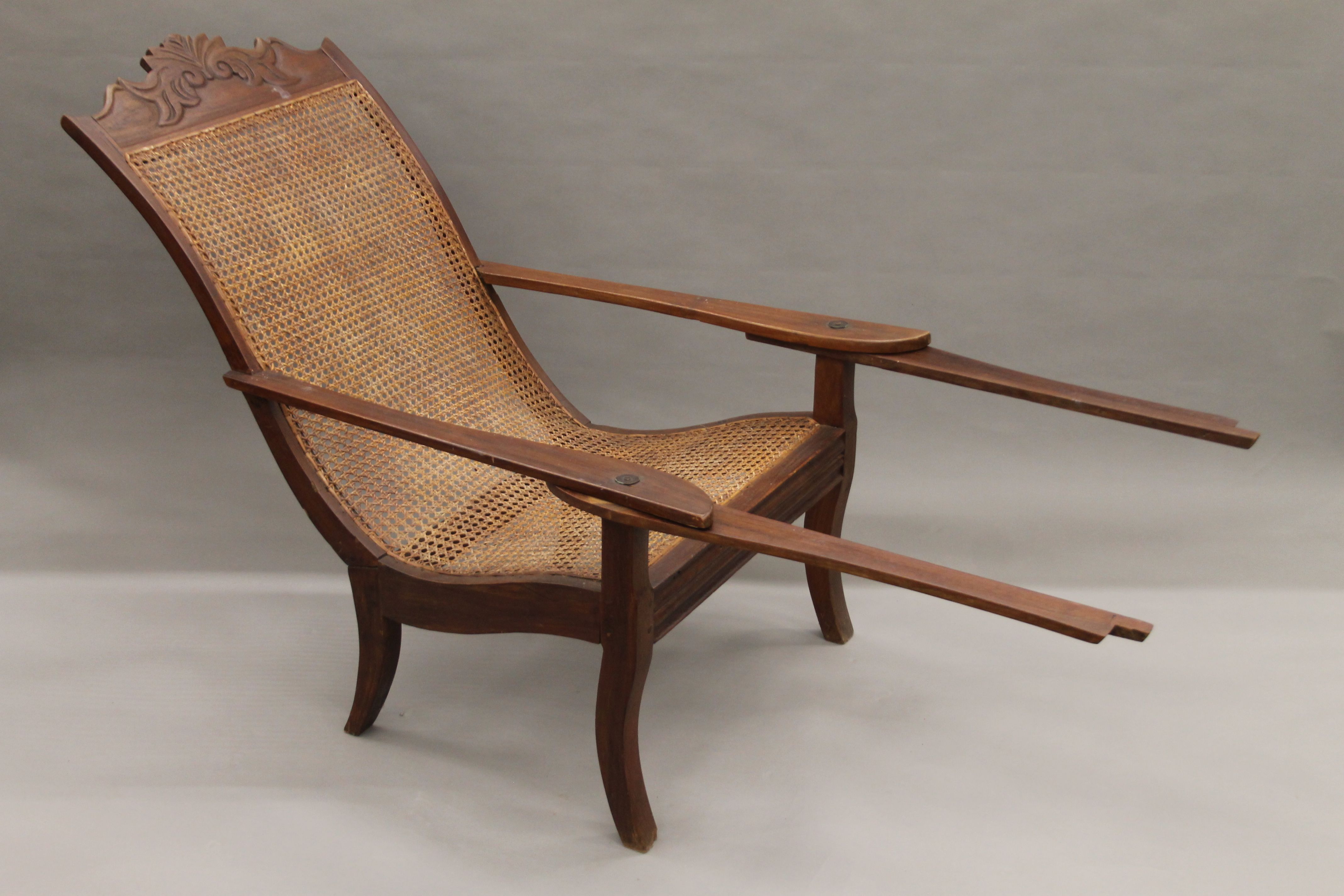 Two caned plantation chairs, each approximately 72 cm wide. - Image 7 of 11