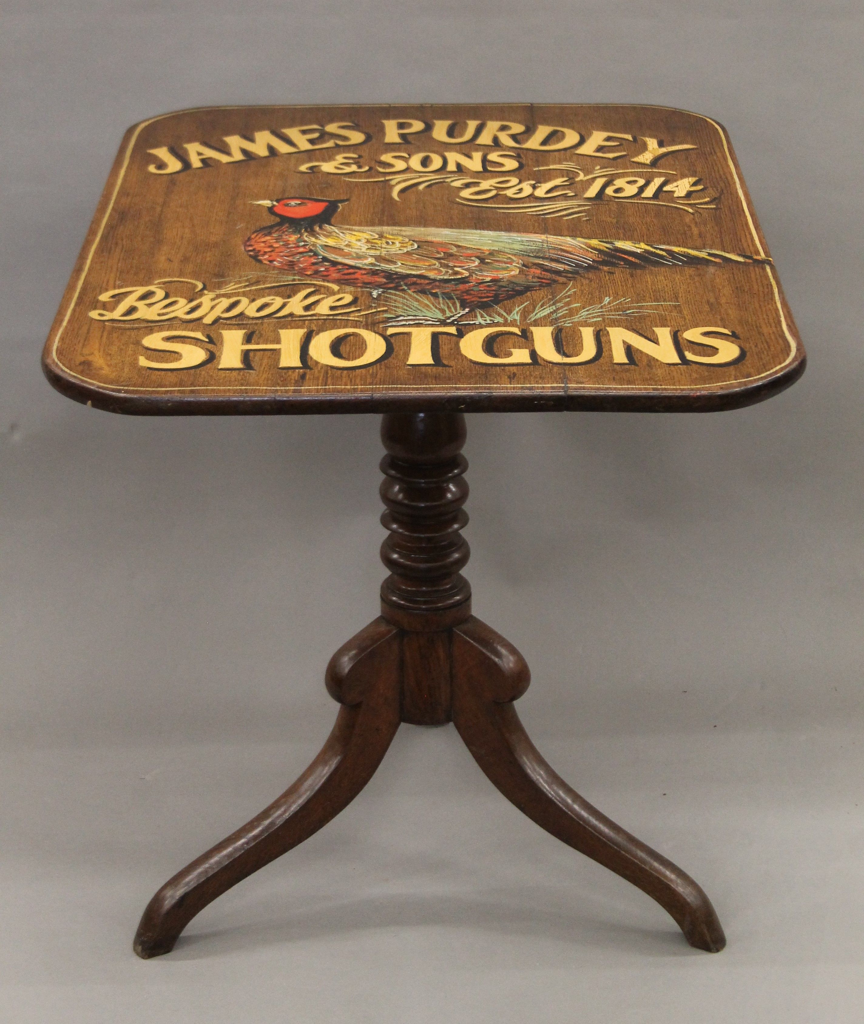 A 19th century oak tilt top tripod table, - Image 3 of 5