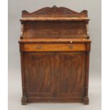 A 19th century mahogany chiffonier. 91.5 cm wide.