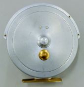 A pre 1912 Allcock and Co Aerial 4 1/2" fly reel with ebonite drum,