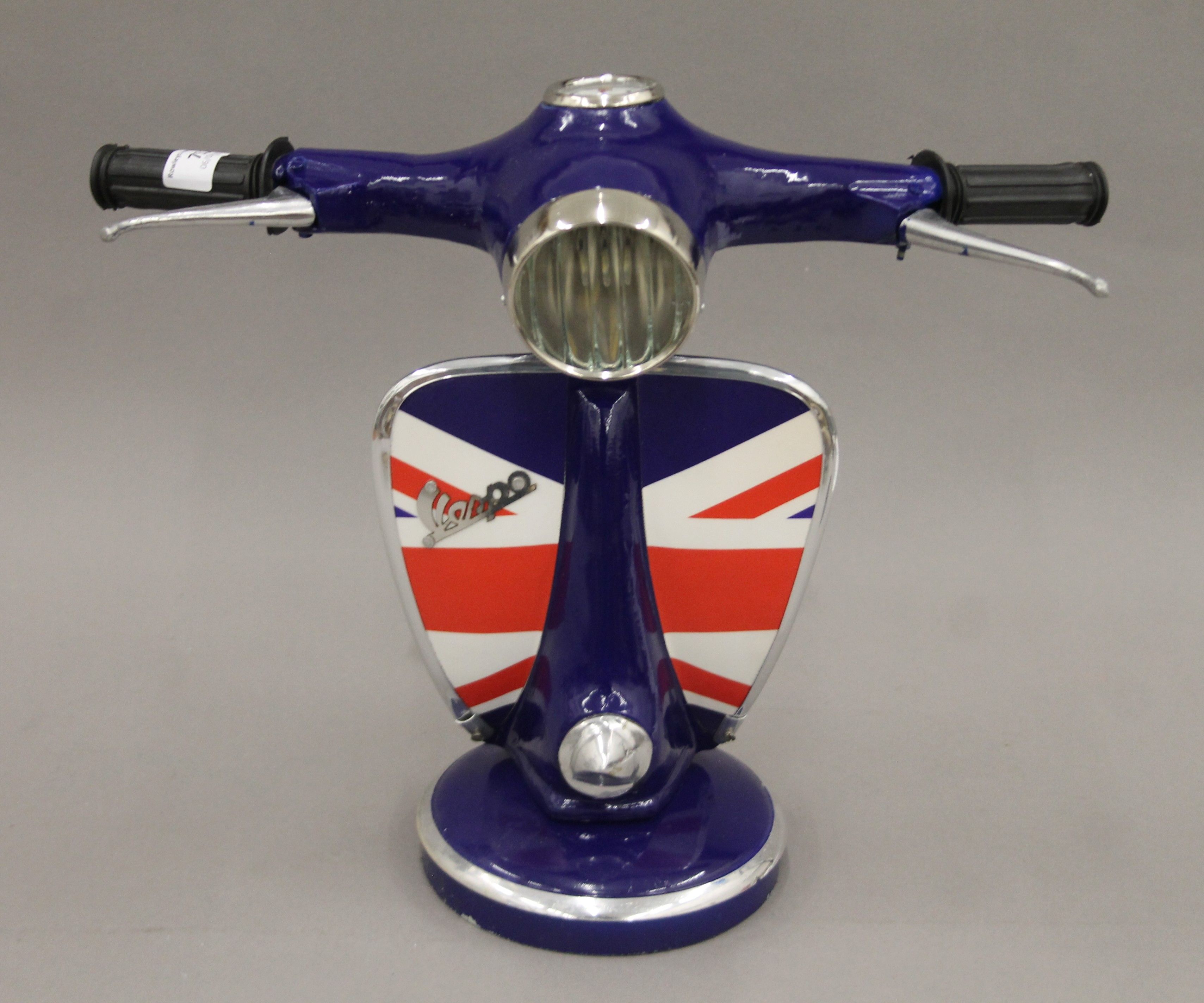 A Vespa table lamp. 33.5 cm high.