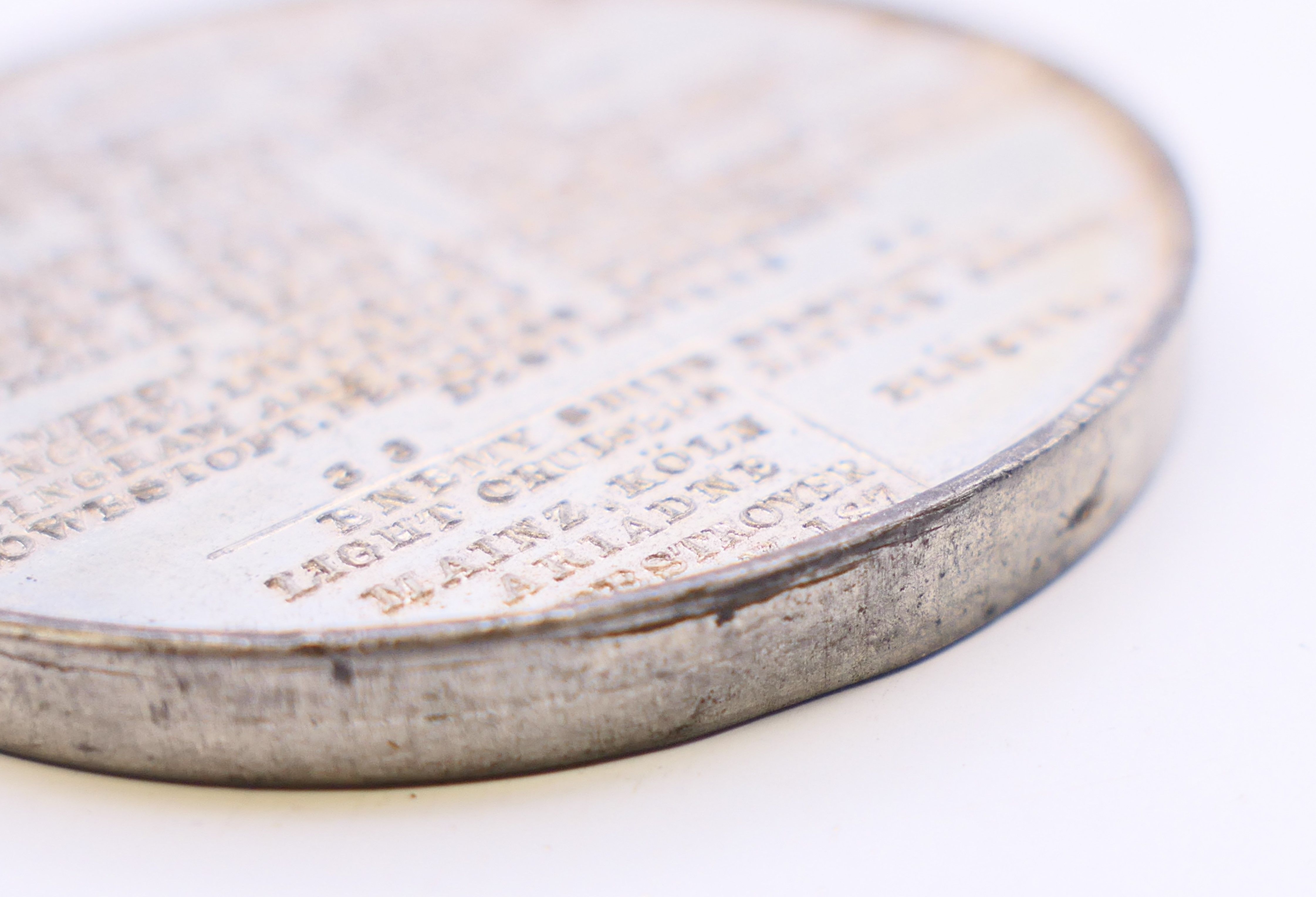 Two WWII naval medallions. Each 4.5 cm diameter. - Image 6 of 11