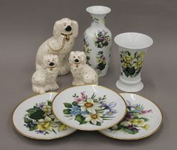 A quantity of decorative ceramics. The largest 27 cm high.