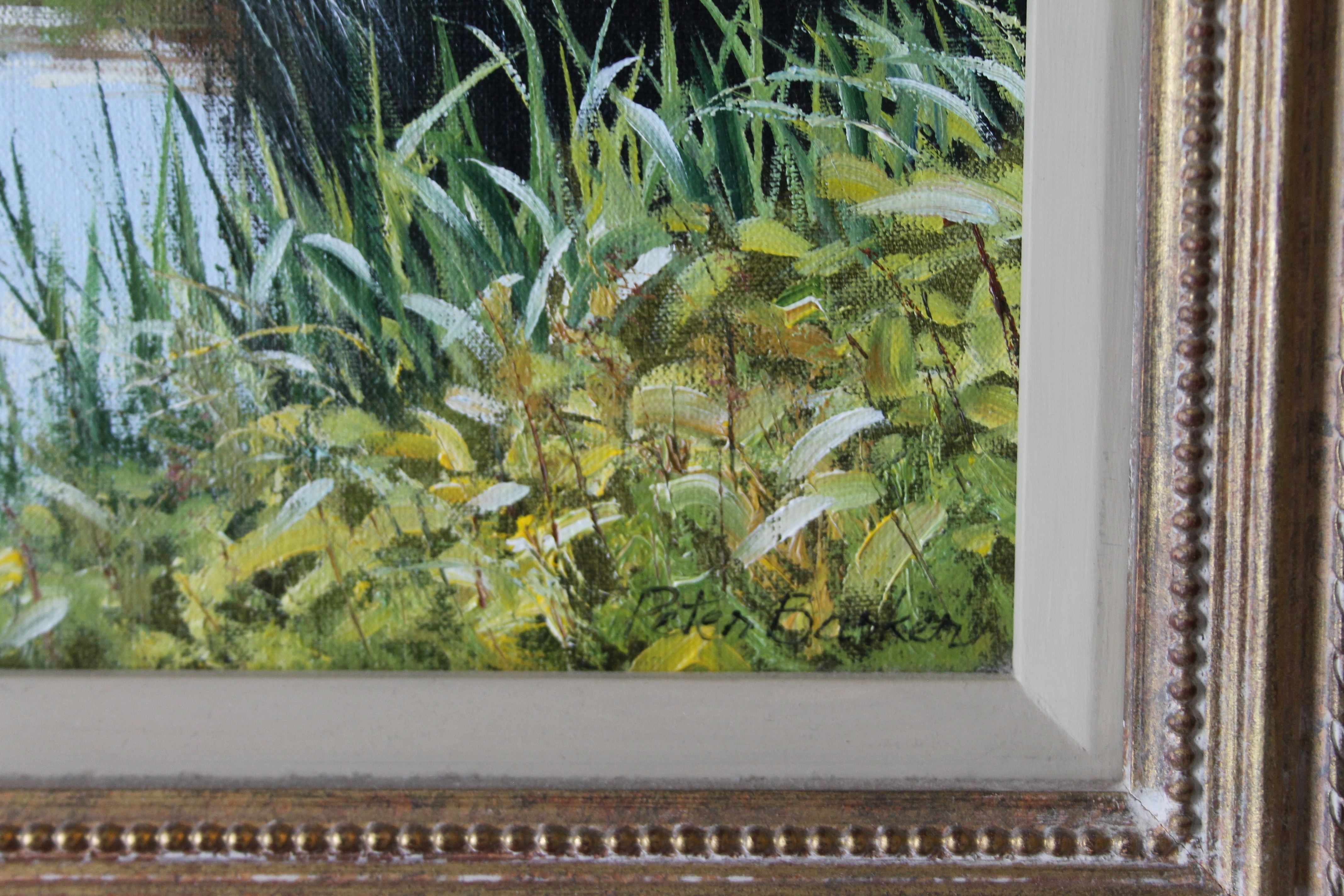 PETER BARKER (born 1954) British, High Summer, River Welland, oil on canvas, signed, framed. - Image 3 of 3