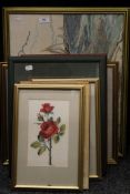 A quantity of various framed needlework pictures. The largest 58 cm x 47 cm.