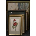 A quantity of various framed needlework pictures. The largest 58 cm x 47 cm.