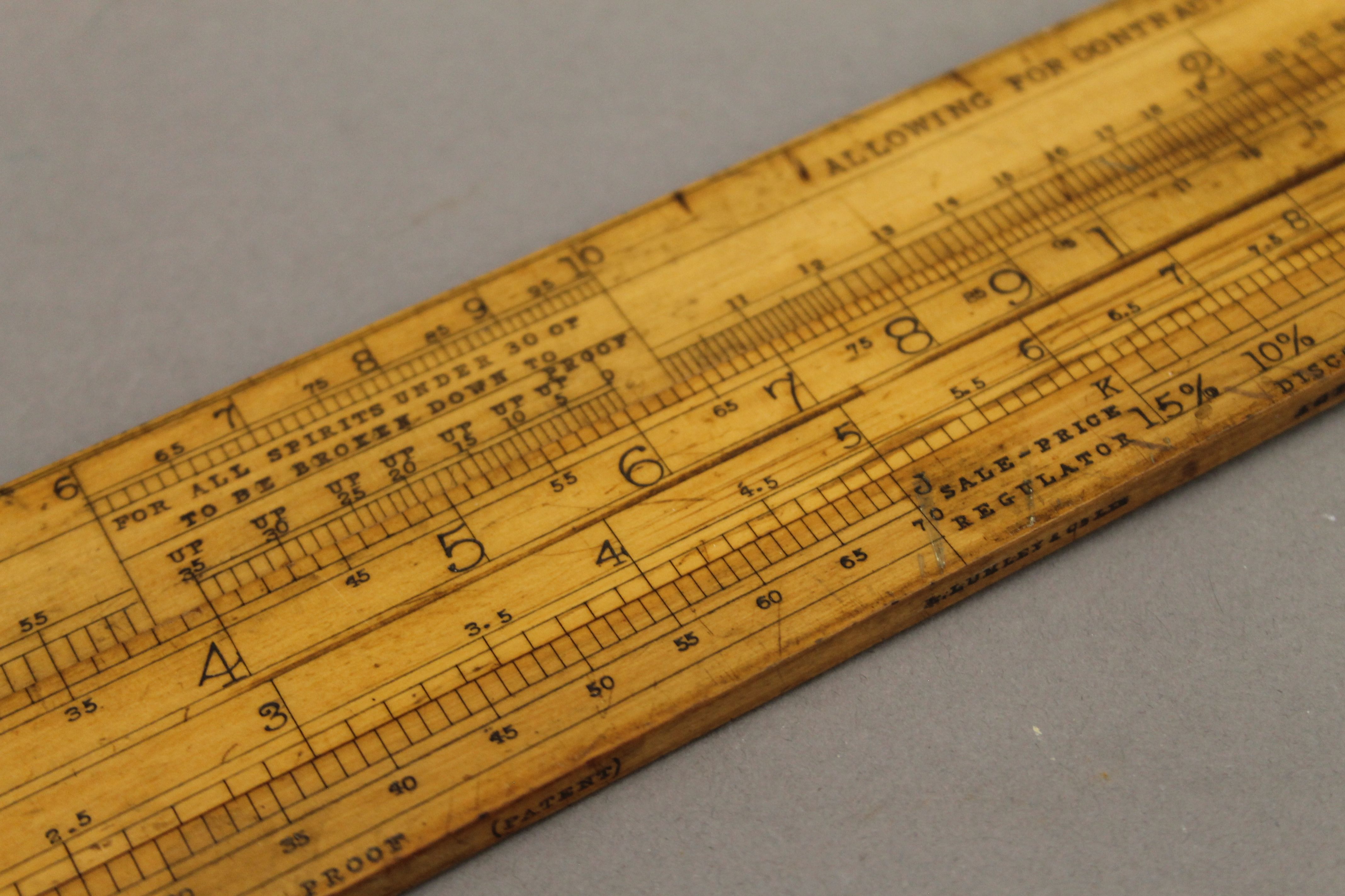 Two Victorian brass mounted boxwood slide rules, one marked Dring & Fage Makers, 56 Stamford St, - Image 4 of 9