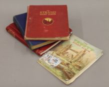 Four stamp albums together with a large quantity of unmounted stamps.