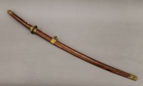 A replica Samurai sword. 105 cm long.