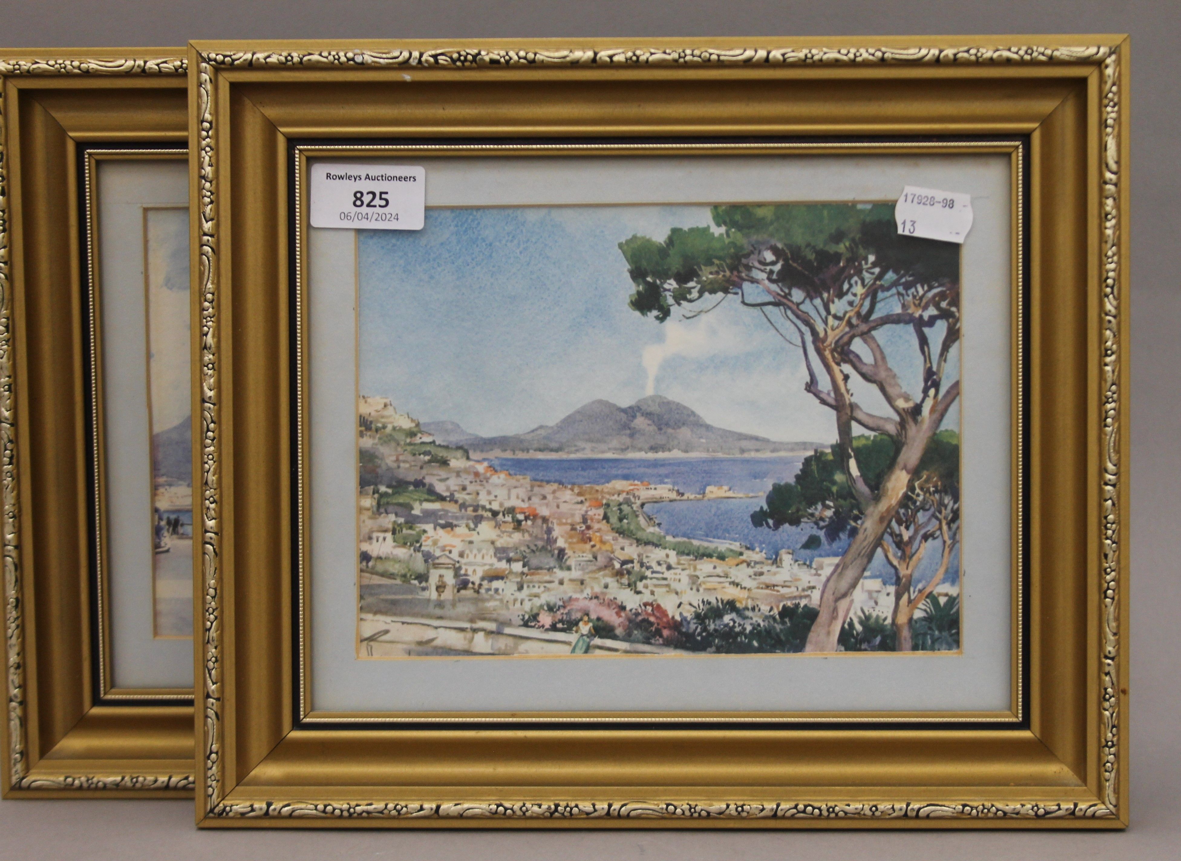 A pair of Naples 1960's prints, each framed and glazed. 20 x 15 cm. - Image 3 of 5