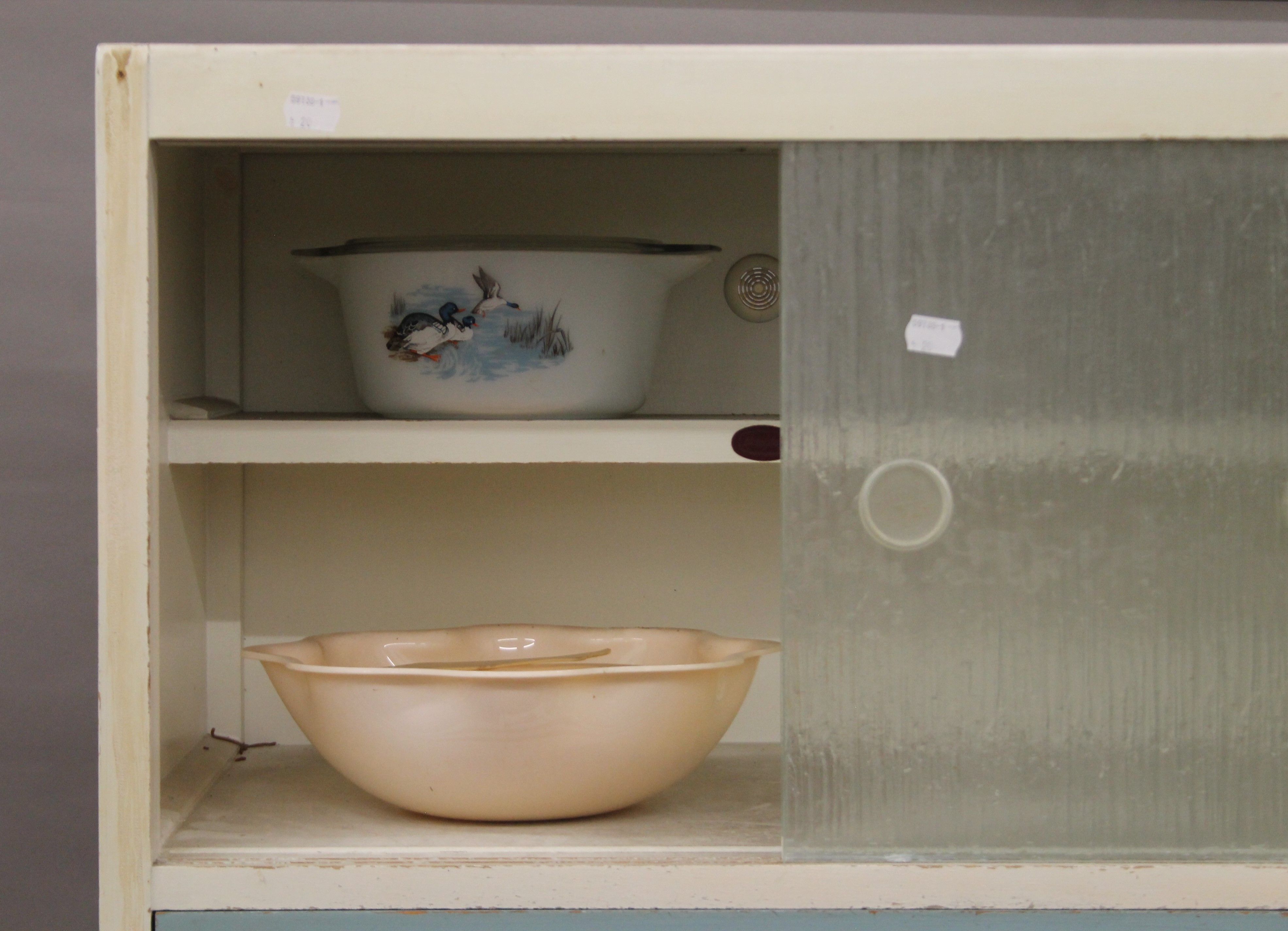 A mid-20th century kitchen cabinet and various accoutrements. 65 cm wide x 178 cm high. - Image 3 of 3