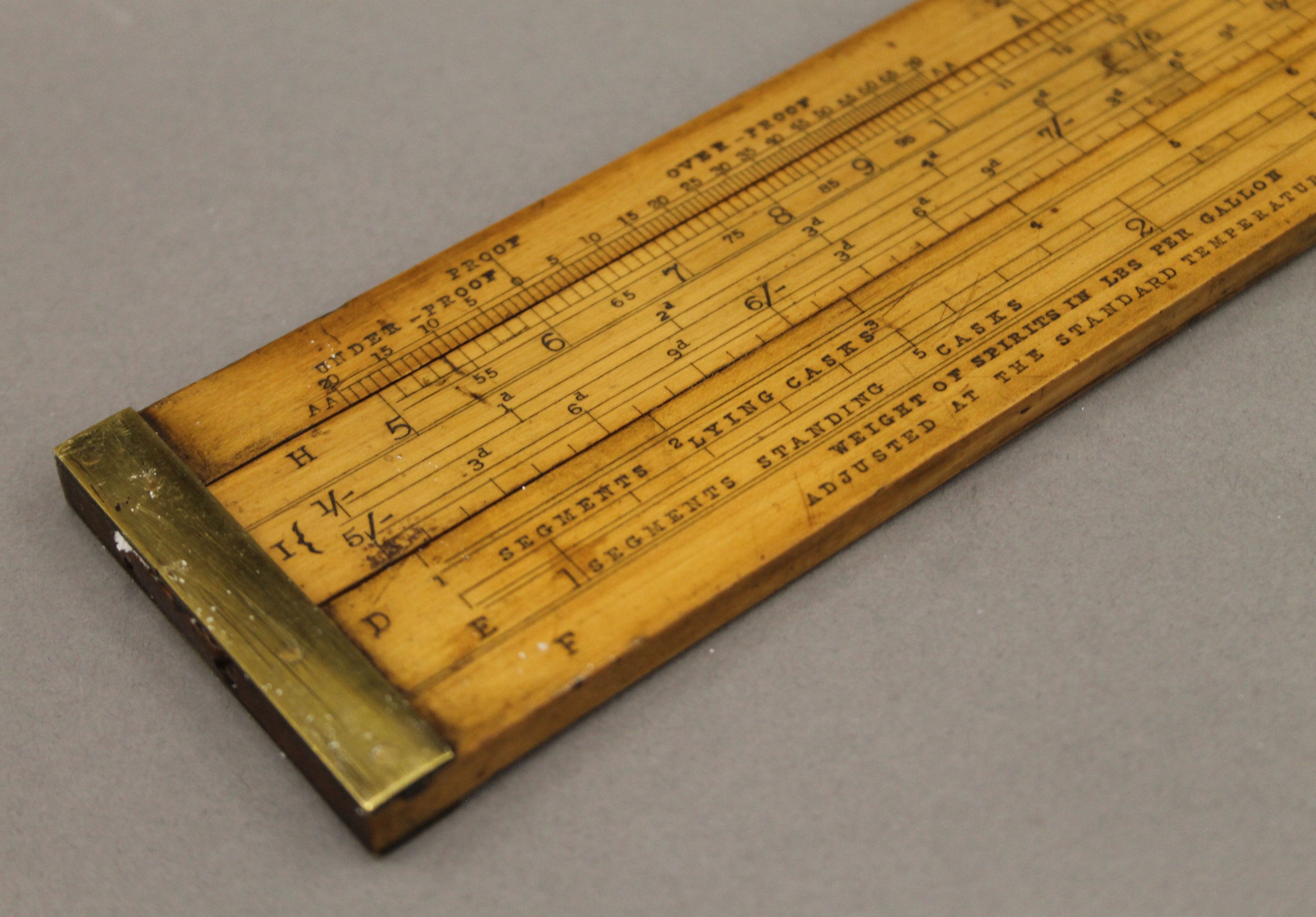 Two Victorian brass mounted boxwood slide rules, one marked Dring & Fage Makers, 56 Stamford St, - Image 5 of 9