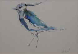 CHRIS WINCH, Lapwing, watercolour, framed and glazed. 38.5 x 26.5 cm.