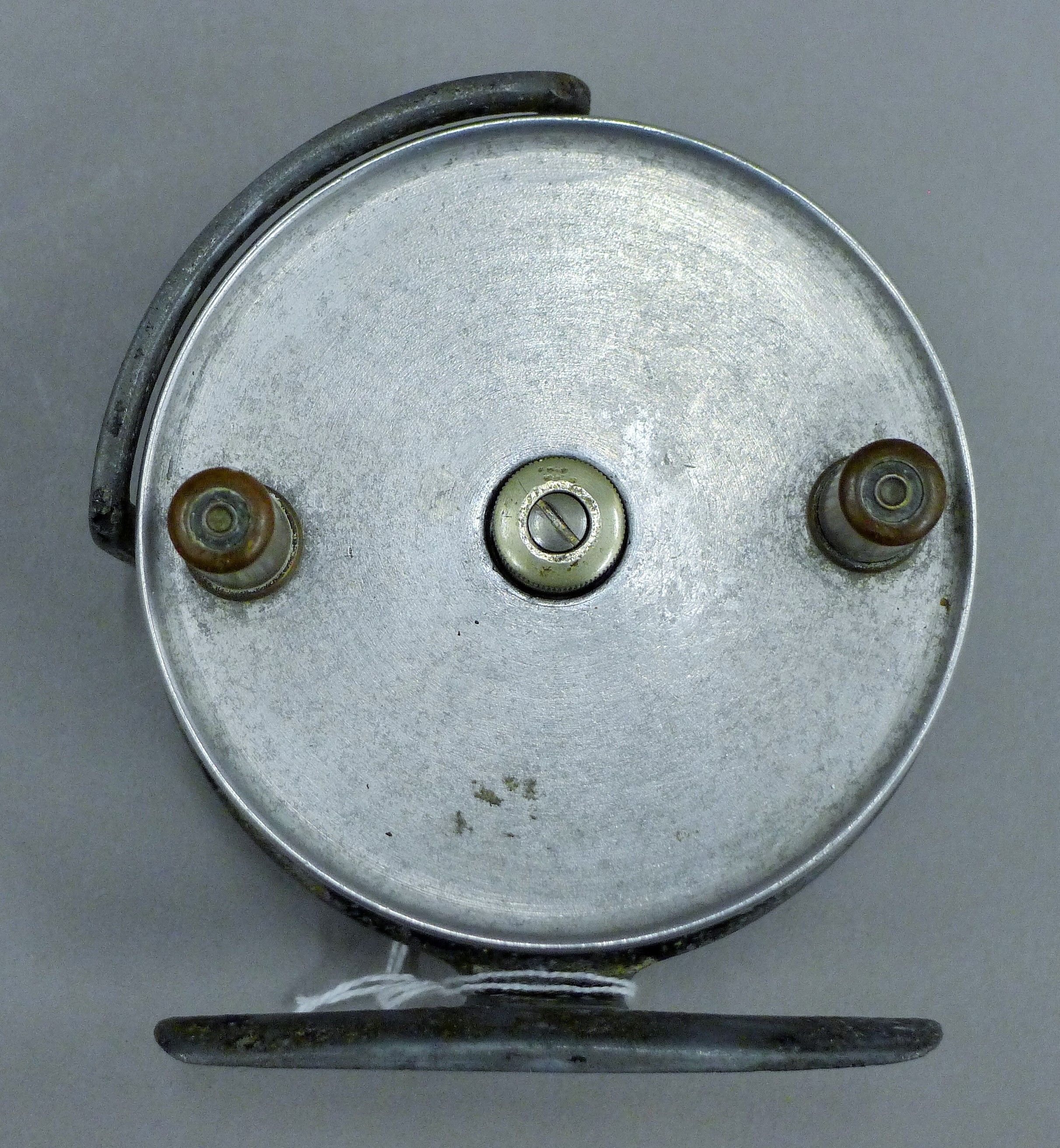 A Hardy Goodwin 4" centrepin reel with badges of late King George V and Prince of Wales, - Image 2 of 3