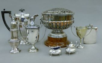 A quantity of silver plate.