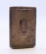 A silver vesta case. 6 cm x 4 cm.