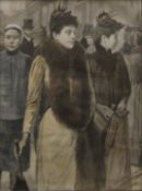 G H SYDNEY COWELL, An Afternoon Walk in Regents Street, print, framed and glazed. 22 cm x 31 cm.