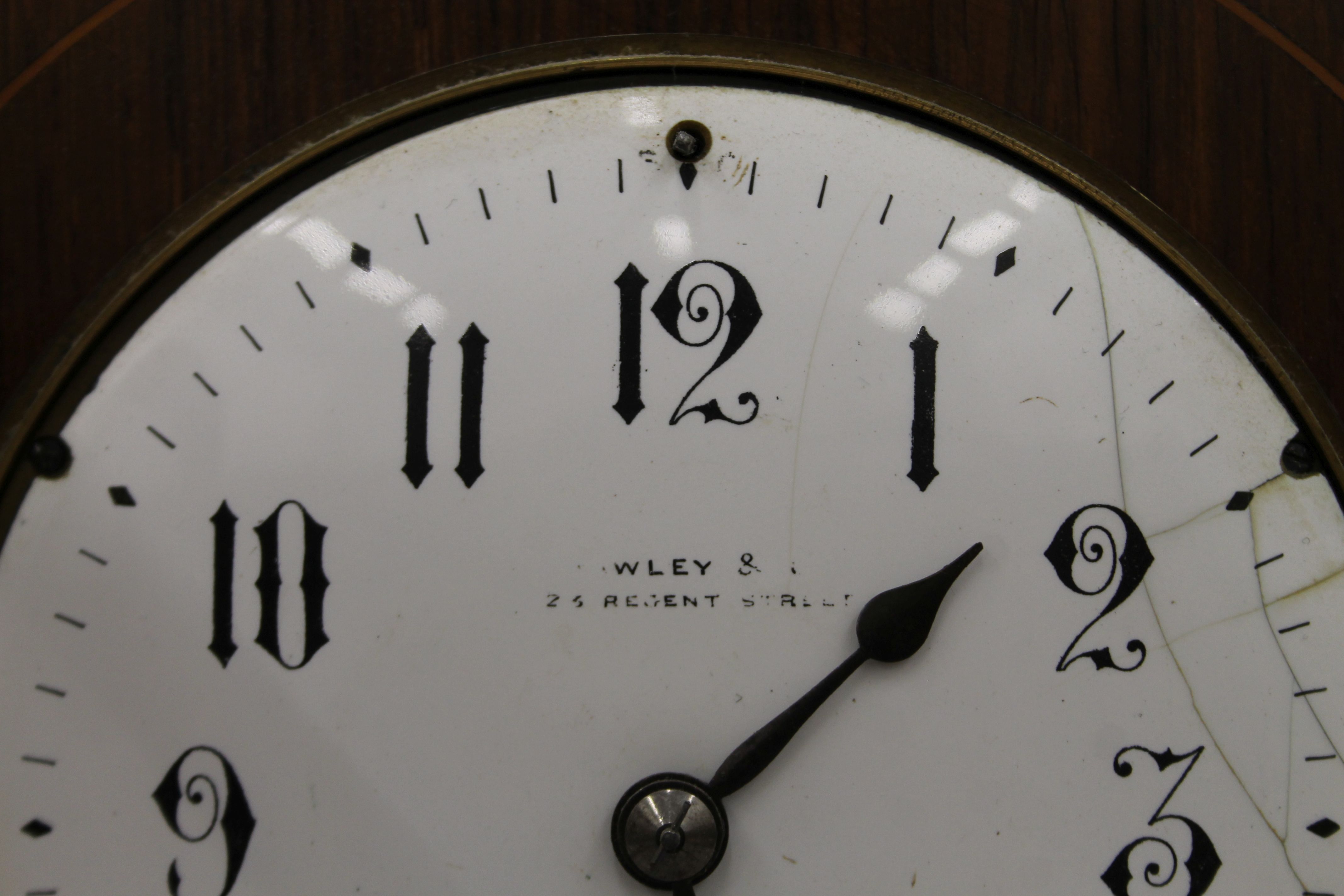 An Edwardian inlaid rosewood cased mantle clock. 30 cm high. - Image 10 of 10