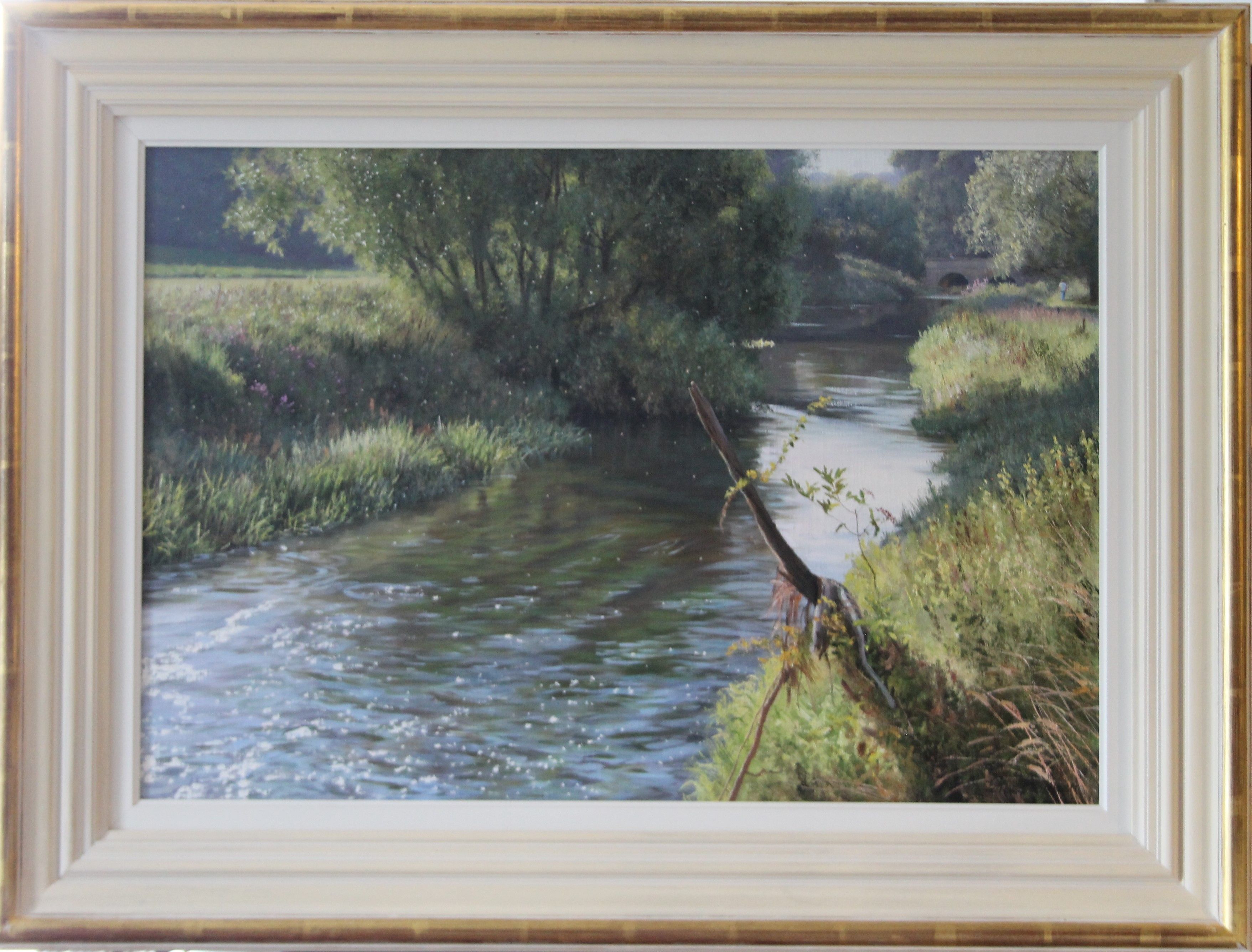 PETER BARKER (born 1954) British, High Summer by the Welland, oil on canvas, signed, framed. - Image 2 of 3