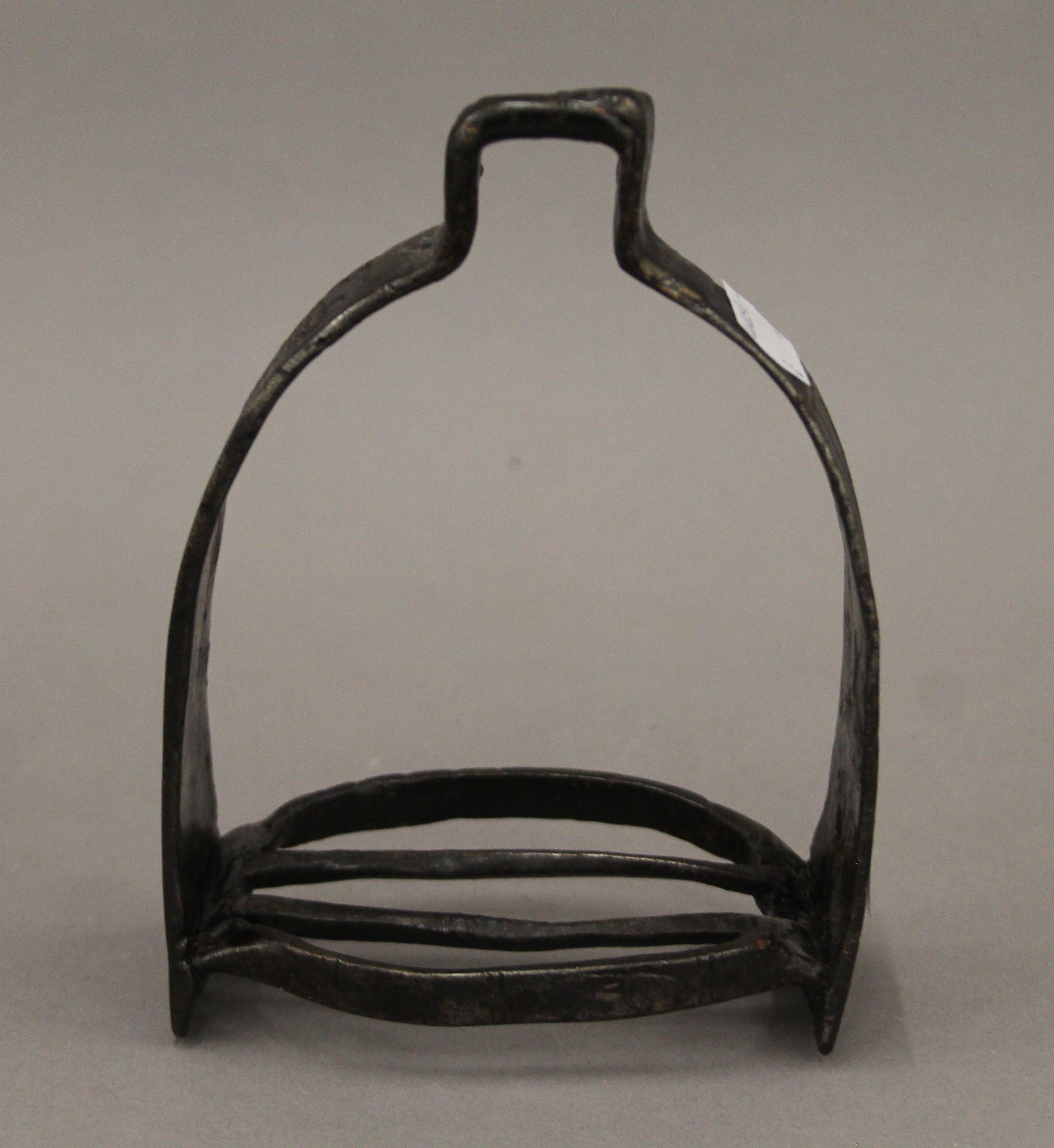 Two antique stirrups. The largest 16 cm high. - Image 3 of 9