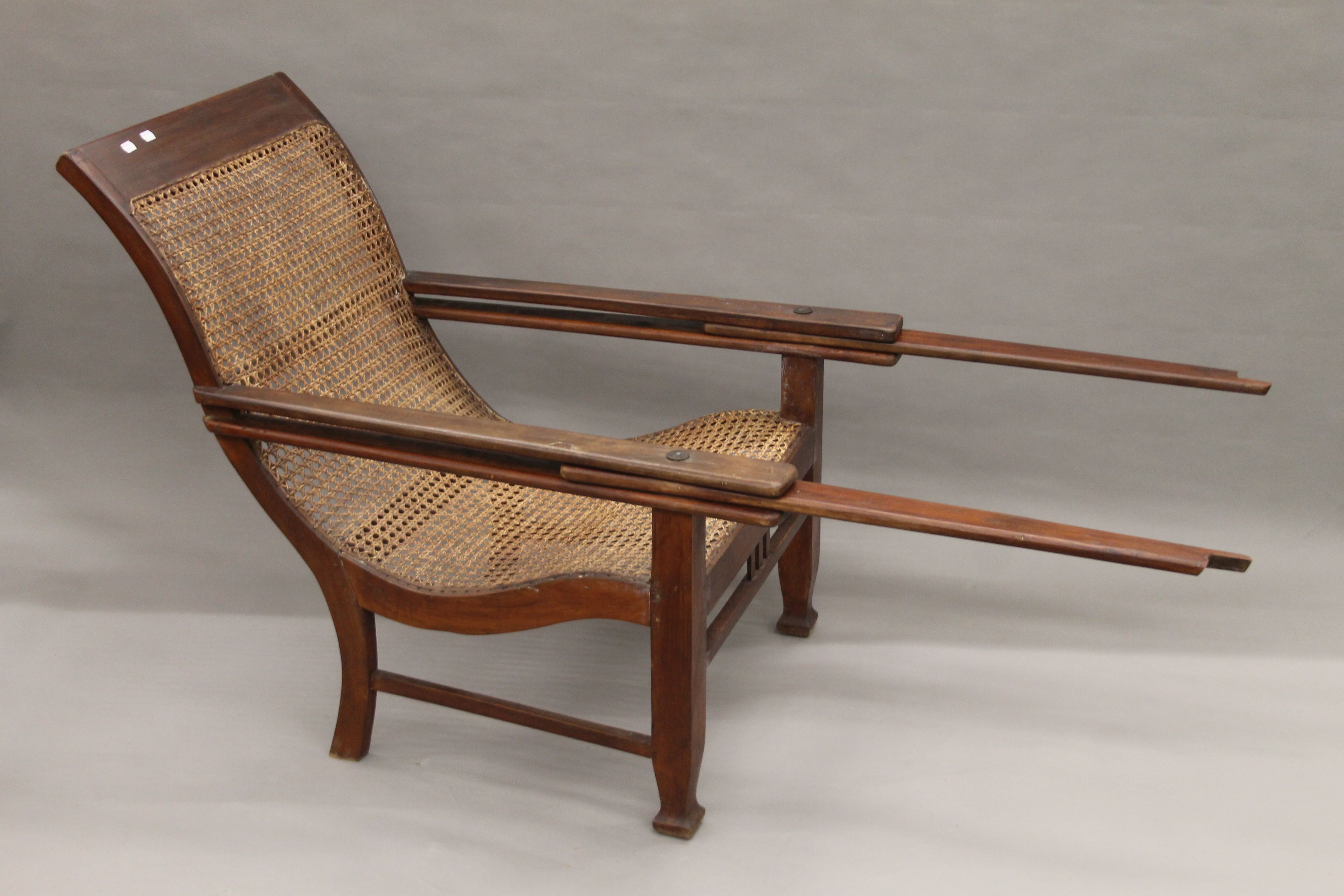 Two caned plantation chairs, each approximately 72 cm wide. - Image 2 of 11