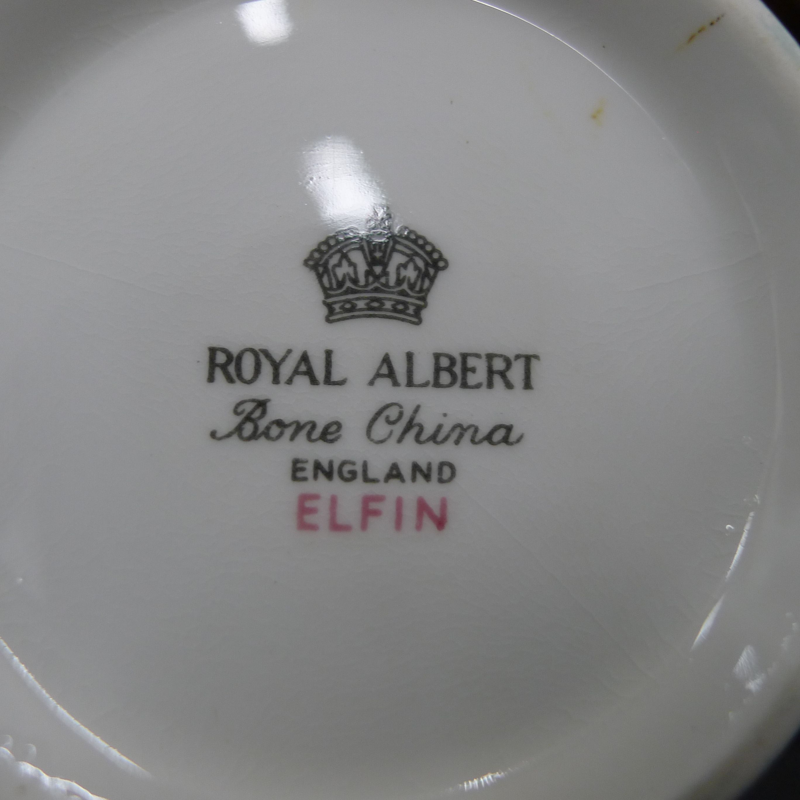 A Royal Doulton Rose Elegans tea set and a Royal Albert Elfin pattern tea set. - Image 8 of 8