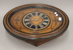 A 19th century Continental dial clock. 57 cm high.