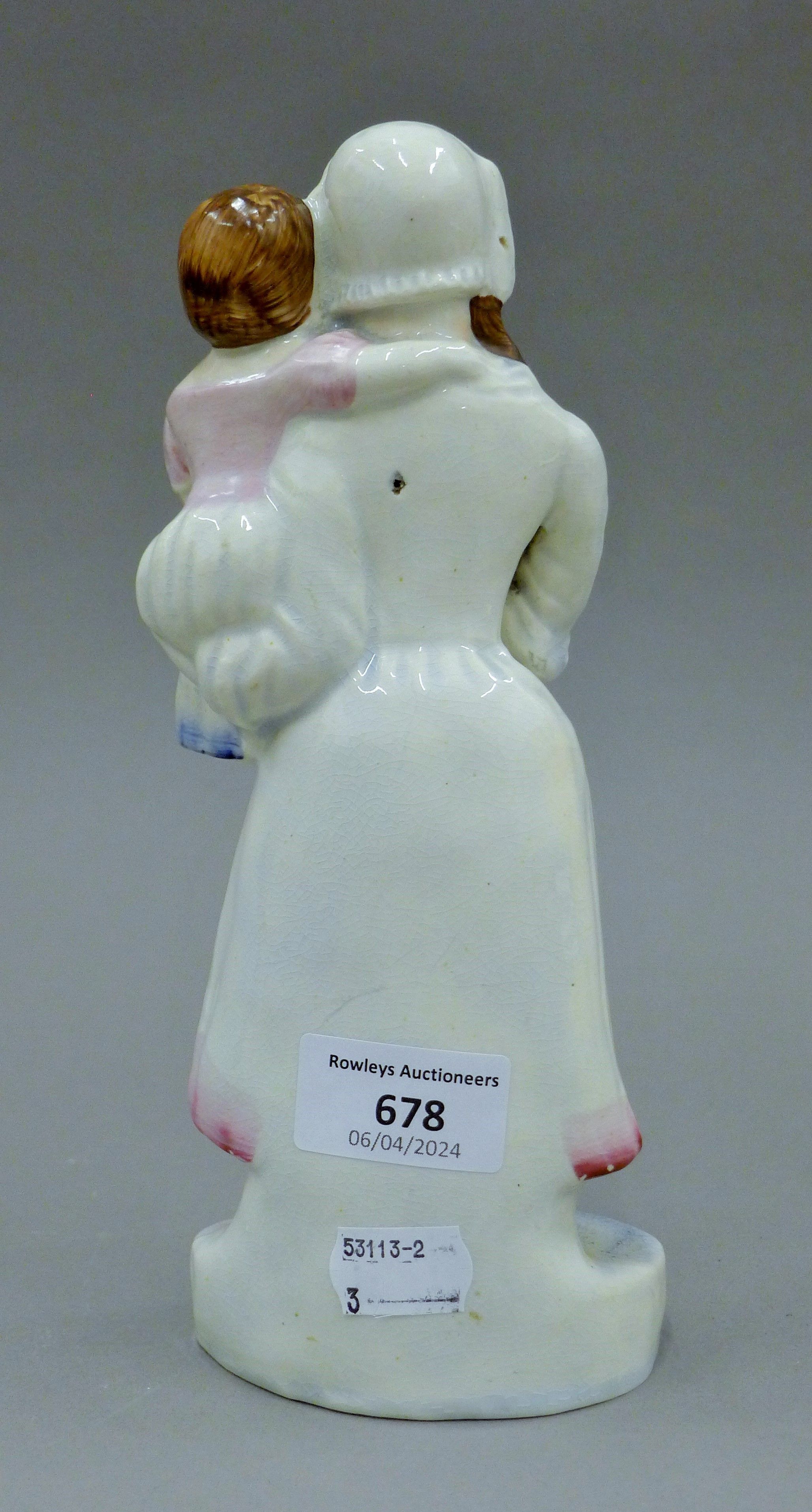 Two 19th century Staffordshire figures. The largest 28.5 cm high. - Image 5 of 11